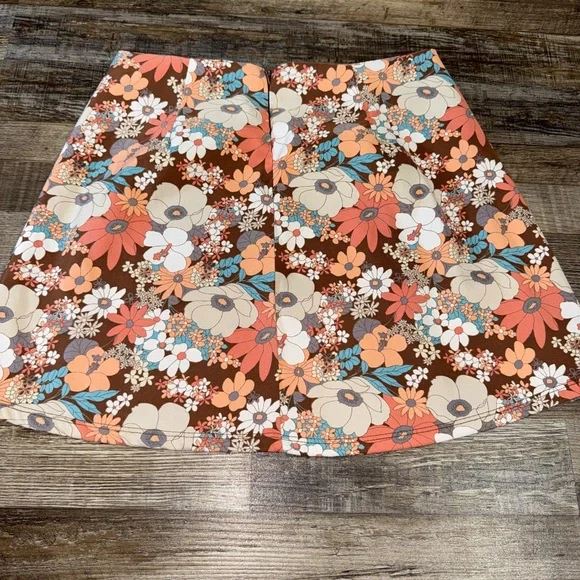 Altar’d State Floral Mini Skirt Womens Medium Retro 70s Boho Mini Skirt - Picture 7 of 7